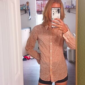 Peach flower y2k blouse